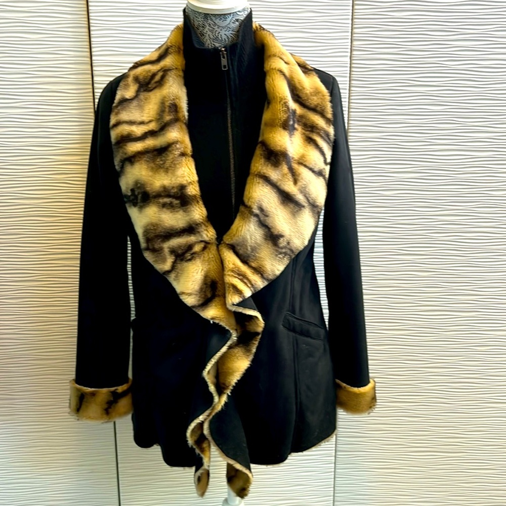 Soft Faux leopard and suede.
